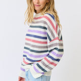 Lola Stripe Knit - Rainbow Mist