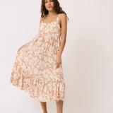 Aria Midi Dress - Floral Sand
