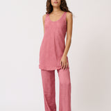 Delilah Tank - Dusty Rose Leopard