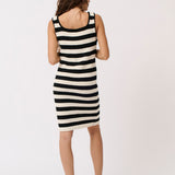 Rikki Dress - Vanilla/Black Boucle