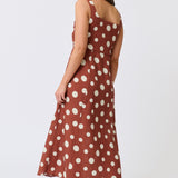 Constance Midi Dress - Rust Spot