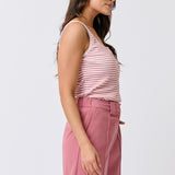 Calista Tank - Rose Stripe