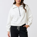 Lena 1/4 Zip Sweater - Cream