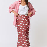Millie Slip Skirt - Rust Spot