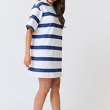 Jagger T-Shirt Dress - Navy Stripe