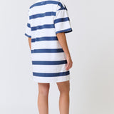 Jagger T-Shirt Dress - Navy Stripe