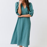 Devon Midi Dress - Jade Check