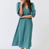 Devon Midi Dress - Jade Check