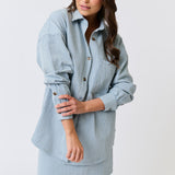 Tamika Shirt - Stripe Denim