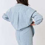 Zyla Mini Skirt - Stripe Denim