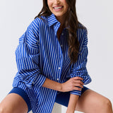 Tammy Shirt - Cobalt Stripe