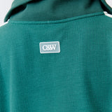 Tina 1/4 Zip Sweater - Jade Waffle