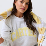 Nina Sweater - Grey Marle Varsity