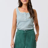 Calista Tank - Jade Stripe