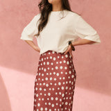 Millie Slip Skirt - Rust Spot