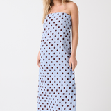 Emma Maxi Dress - Ice / Chocolate Spot