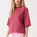 Hallie Tee - Boysenberry Stripe