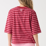 Hallie Tee - Boysenberry Stripe