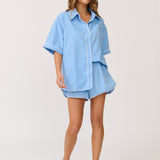 Belle Shirt - Ocean / Embroidery