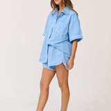 Bella Short - Ocean / Embroidery