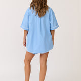 Belle Shirt - Ocean / Embroidery