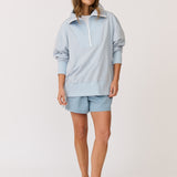Nova Half Zip Sweater - Sky