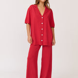 Molly Knit Pant - Cherry Knit