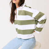 Lily Rugby Shirt - Khaki Stripe