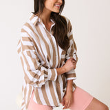 Adalyn Shirt - Fawn Stripe