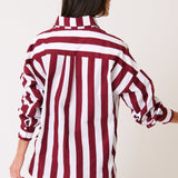 Adalyn Shirt - Plum Stripe