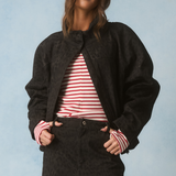 Peta Jacket - Black Washed Leopard