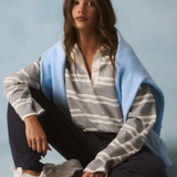 Freddie Rugby Top - Grey Marle Stripe