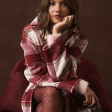 Greta Coat - Berry Check