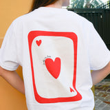 Ace of Hearts - White / Red