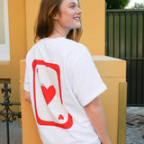 Ace of Hearts - White / Red