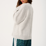 Adela Knit Cardi - Grey Marle