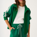 Corey Zip Through Sweater - Tide