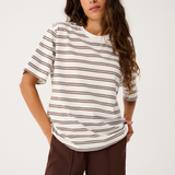 Jayde Tee - Truffle Stripe