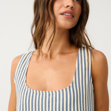 Noa Mini Dress - Stripe Denim