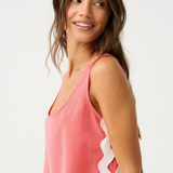 Isla Mini Dress - Coral Gingham