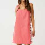 Isla Mini Dress - Coral Gingham