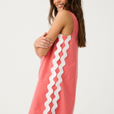 Isla Mini Dress - Coral Gingham