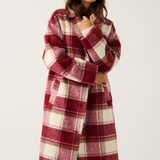 Greta Coat - Berry Check