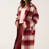 Greta Coat - Berry Check