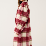 Greta Coat - Berry Check