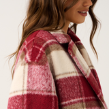 Greta Coat - Berry Check