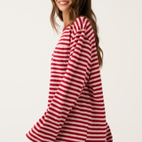 Harley Long Sleeve - Plum Stripe