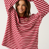 Harley Long Sleeve - Plum Stripe