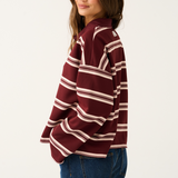 Freddie Rugby Top - Burgundy Stripe