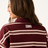 Freddie Rugby Top - Burgundy Stripe